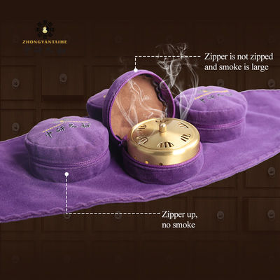 การรับรอง CE TUV ISO GMP Moxa Moxibustion สีเหลืองน้ําตาลเพื่อการรักษาที่มีประสิทธิภาพ