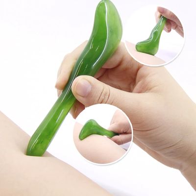 เครื่องมือนวด Guasha หิน Jade สําหรับร่างกาย เครื่องมือกวาดแผ่น ergonomic GB 2024-2016