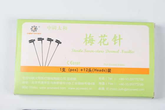 PVC Handle Plum Blossom Needles Polished Technical 0.20mm X 25mm Needles ออกแบบมาเพื่อการรักษาผิวที่มีประสิทธิภาพและปลอดภัย