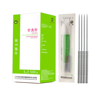 สติ๊กเกอร์เข็มบําบัดจากสแตนเลส / เข็มบําบัดครั้งเดียวสําหรับการแพทย์จีน
